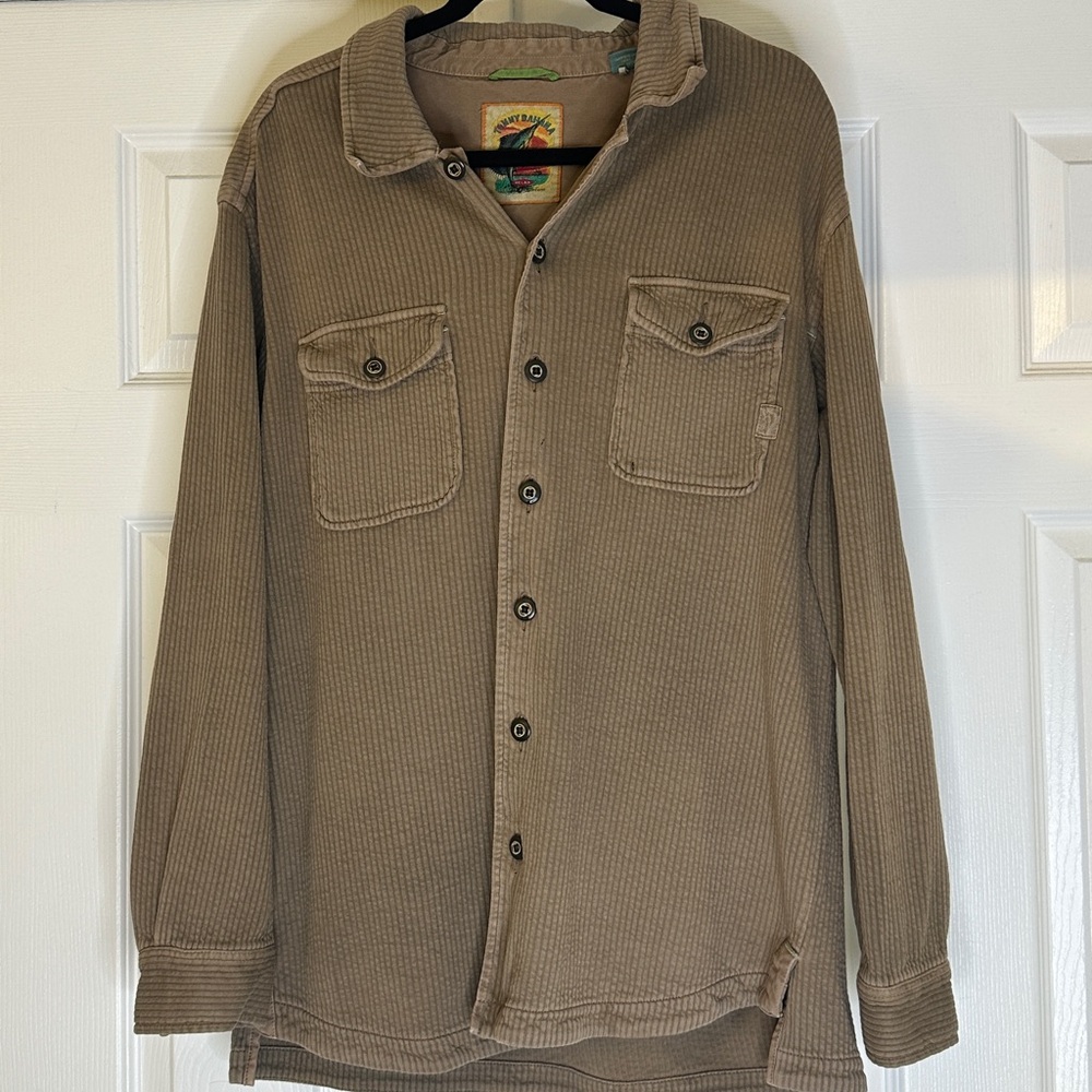 Vintage Tommy Bahama Waffle Knit Overshirt / Shirt Jacket Men’s M | 90s Fish Tag